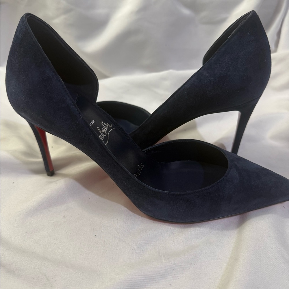 Christian Louboutin Iriza 
85 mm Pumps Veau velours - Zaffiro Women Size 6.5 - Picture 10 of 12